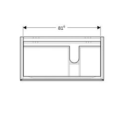 Geberit Xeno2 Unterschrank für Waschtisch mit Ablagefläche links, 2 Schubladen 88x53... GEBERIT-500516011 4025416610229 (Abb. 1)