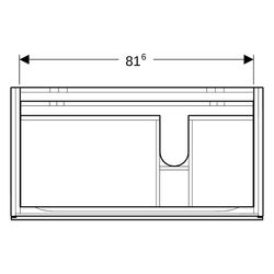 Geberit Xeno2 Unterschrank für Waschtisch mit Ablagefläche links, 2 Schubladen 88x53... GEBERIT-500516011 4025416610229 (Abb. 1)