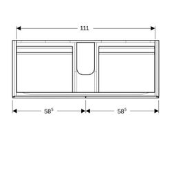 Geberit Xeno2 Unterschrank für Waschtisch, mit, Breite ab 120cm, 4 Schubladen, 117,4... GEBERIT-500518011 4025416610304 (Abb. 1)