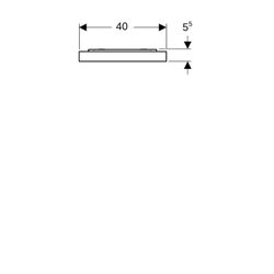 Geberit Xeno2 Lichtspiegel, Breite 40cm, Höhe 91cm, Aluminium gebürstet... GEBERIT-500520001 4025416608479 (Abb. 1)