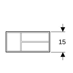 Geberit Xeno2 Schubladeneinsatz, T-Unterteilung, für obere Schublade, 32,3x6,2x15cm,... GEBERIT-500525001 4025416608547 (Abb. 1)