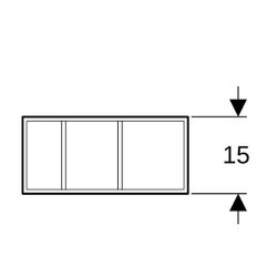 Geberit Xeno2 Schubladeneinsatz, H-Unterteilung, für obere Schublade, 32,3x6,2x15cm,... GEBERIT-500526001 4025416608615 (Abb. 1)