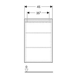 Geberit Hängeschrank rechteckig, mit einer Tür 45x70cm, Lava lackiert matt/Glas glän... GEBERIT-502318JK2 4025410133533 (Abb. 1)