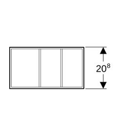 Geberit Xeno2 Schubladeneinsatz, H-Unterteilung, für untere Schublade, 37,3x9,8x20,8... GEBERIT-500527001 4025416608622 (Abb. 1)