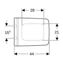 Geberit Xeno2 WC-Sitz mit Absenkautomatik, mit Quick-Release-Scharniere, Befestigung... GEBERIT-500833011 4025410725097 (Abb. 1)