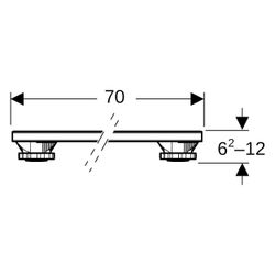 Geberit Set Füße und 3 Traversen für Duschwannen aus Steinharz, bis 140cm 70x6,2-12c... GEBERIT-554958001 4025410750464 (Abb. 1)