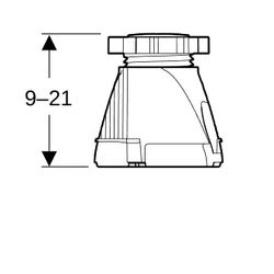 Geberit Set Füße hoch für Duschwanne bis Länge 140cm, Höhe 9-21cm, 9 Stück... GEBERIT-554953001 4025410750358 (Abb. 1)