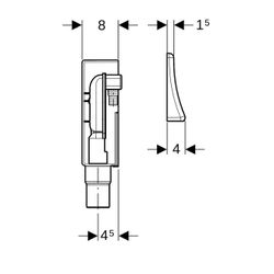 Geberit Set UP-Geruchsverschluss für Geräte, mit einem Anschluss, Wandeinbaukasten, ... GEBERIT-152232001 4025416665311 (Abb. 1)
