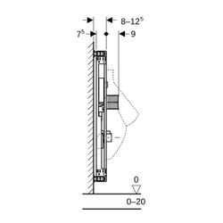 Geberit Kombifix Element für Urinal, 109-127cm, universell, für verdeckte Urinalsteu... GEBERIT-457689001 4025416667339 (Abb. 1)