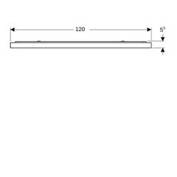 Geberit Xeno2 Lichtspiegel mit direkter, indirekter Beleuchtung, Breite 120cm, Höhe ... GEBERIT-500519001 4025416608141 (Abb. 1)
