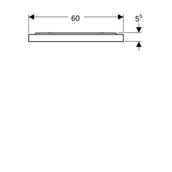 Geberit Xeno2 Lichtspiegel mit direkter, indirekter Beleuchtung, Breite 60cm, Höhe 7... GEBERIT-500521001 4025416608493 (Abb. 1)