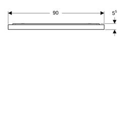 Geberit Xeno2 Lichtspiegel mit direkter, indirekter Beleuchtung, Breite 90cm, Höhe 7... GEBERIT-500522001 4025416608509 (Abb. 1)
