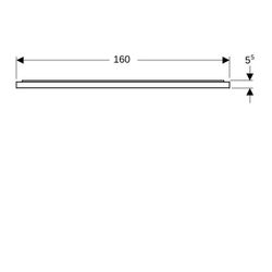 Geberit Xeno2 Lichtspiegel mit direkter, indirekter Beleuchtung, Breite 160cm, Höhe ... GEBERIT-500204001 4025416430322 (Abb. 1)