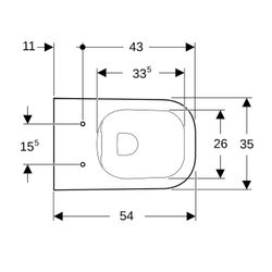 Geberit Smyle Square Wand-WC Tiefspüler, geschlossene Form, Rimfree... GEBERIT-500208011 4025416425700 (Abb. 1)