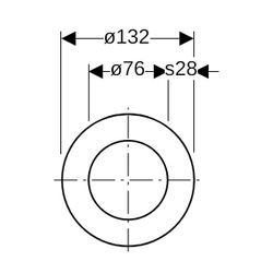 Geberit Rohrschott 120 Außendurchmesser 56mm... GEBERIT-305820001 4025416731658 (Abb. 1)