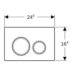 Geberit Sigma 50 (ex Sigma 21) Drückerplatte, 2-Mengen-Spülung, Round, Betonoptik, M... GEBERIT-115651JV1 4025410749413 (Abb. 1)