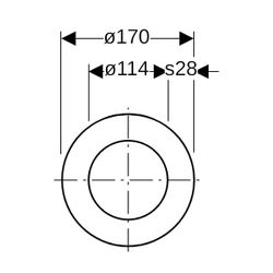 Geberit Rohrschott120 d 90mm, di 114mm... GEBERIT-308820001 4025416733355 (Abb. 1)