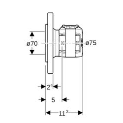 Geberit FlowFit Flansch PN10/16, mit Presseinheit bleifreie Siliziumbronze, d 75mm, ... GEBERIT-619617001 4025416602293 (Abb. 1)