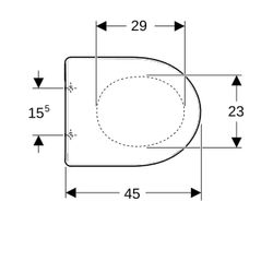 Geberit Renova WC-Sitz Befestigung von oben o. Absenkautomatik o. Quick-Release-Scha... GEBERIT-573015000 4022009284690 (Abb. 1)
