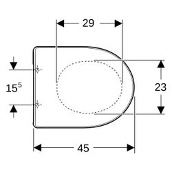 Geberit Renova WC-Sitz Befestigung von oben o. Absenkautomatik mit Quick-Release-Sch... GEBERIT-573015000 4022009284690 (Abb. 1)