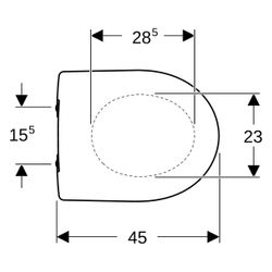 Geberit Renova WC-Sitz Bef. von oben, Absenkautomatik, o. Quick-Release-Scharniere, ... GEBERIT-573025010 4022009284867 (Abb. 1)