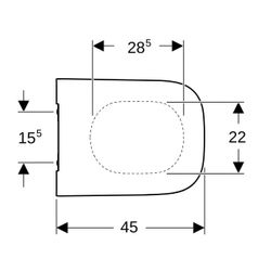 Geberit Smyle Square WC-Sitz schmales Design, Absenkautomatik, mit Quick-Release-Sch... GEBERIT-500687011 4025416141044 (Abb. 1)