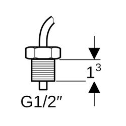 Geberit Temperatursensor mit Buchsenende, extern G 1/2″... GEBERIT-616208002 4025410519115 (Abb. 1)