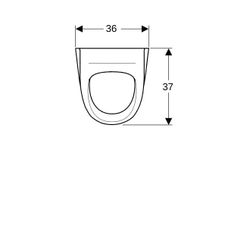 Geberit Renova Urinal Zulauf von hinten, Abgang nach hinten, Tiefe 37cm, Zulauf hint... GEBERIT-235300000 4022009044591 (Abb. 1)