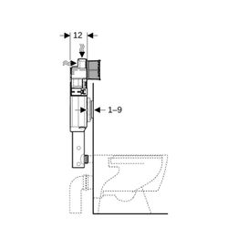 Geberit Sigma Unterputzspülkasten 12cm, 6 oder 3 Liter... GEBERIT-109300005 4025416724728 (Abb. 1)