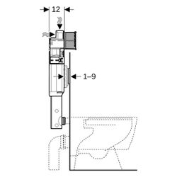 Geberit Unterputzspülkasten Sigma, 12cm, 51x41x12cm, Kunststoff, 109300005... GEBERIT-109300005 4025416724728 (Abb. 1)