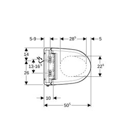 Geberit AquaClean 4000 WC-Aufsatz, Alpinweiß... GEBERIT-146130111 4025416762232 (Abb. 1)