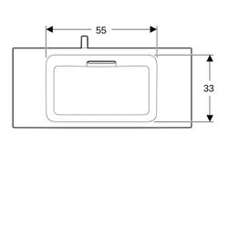 Geberit ONE Möbelwaschtisch Abgang horizontal verk. Ausladung 90cm T 40cm o. Hahnl. ... GEBERIT-500395011 4025410572431 (Abb. 1)