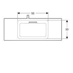 Geberit ONE Möbelwaschtisch Abgang horizontal verk. Ausl. B 105cm T 40cm o. Hahnl. Ü... GEBERIT-500396011 4025410572356 (Abb. 1)