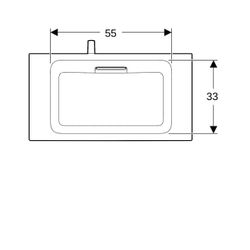 Geberit ONE Möbelwaschtisch Abgang horizontal verk. Ausladung 75cm T 40cm o. Hahnl. ... GEBERIT-500391011 4025410572363 (Abb. 1)