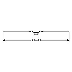 Geberit CleanLine20 Duschrinne, Länge 30-90cm, Edelstahl elektropoliert/gebürstet... GEBERIT-154450KS1 4025416497394 (Abb. 1)