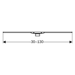 Geberit CleanLine20 Duschrinne, Länge 30-130cm, Edelstahl elektropoliert/gebürstet... GEBERIT-154451KS1 4025416497325 (Abb. 1)