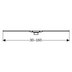 Geberit CleanLine20 Duschrinne, Länge 30-160cm, Edelstahl elektropoliert/gebürstet... GEBERIT-154453KS1 4025410637376 (Abb. 1)