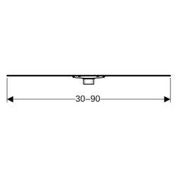 Geberit CleanLine60 Duschrinne, für dünne Bodenbeläge Länge 30-90cm... GEBERIT-154458001 4025416383147 (Abb. 1)
