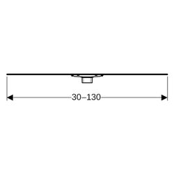 Geberit CleanLine60 Duschrinne, für dünne Bodenbeläge Länge 30-130cm... GEBERIT-154459001 4025416383093 (Abb. 1)