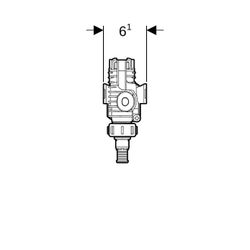 Geberit Typ 380 Schwimmerventil, Wasseranschluss seitlich 3/8" Nippel aus Messing... GEBERIT-243136001 4025416445616 (Abb. 1)