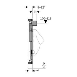 Geberit Kombifix Element für Urinal, 109-127cm, universell... GEBERIT-457611001 4025416756347 (Abb. 1)