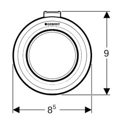 Geberit Typ 01 Fernbetätigung pneumatisch, für 1-Mengen-Spülung, Aufputz-Drücker, Al... GEBERIT-116046111 4025416322498 (Abb. 1)