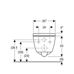 Geberit iCon Set Wand-WC Tiefspüler geschlossene Form Rimfree, WC-Sitz T 53cm Absenk... GEBERIT-501664001 4025410870612 (Abb. 1)