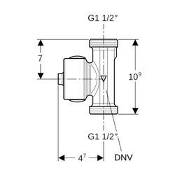 Geberit Temperatur-, Volumenstromsensor mit Buchsenende, extern DN 32, G 1 1/2″... GEBERIT-616219002 4025410947475 (Abb. 1)