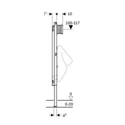 Geberit Duofix Basic Element für Urinal, 130cm, für Trockenbau, universell, für Urin... GEBERIT-458603005 4025416190752 (Abb. 1)