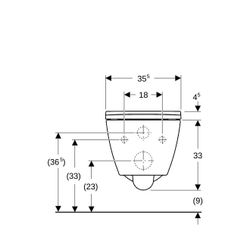 Geberit Smyle Square Set Wand-WC Tiefspüler, geschlossene Form, Rimfree, mit WC-Sitz... GEBERIT-500683002 4025410896001 (Abb. 1)