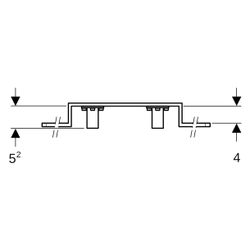 Geberit Mepla Anschlusswinkel 90 Grad vormontiert, zweifach D 20mm, AD 15,3cm, DN 15... GEBERIT-602780005 4025416700197 (Abb. 1)