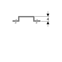 Geberit Montageplatte abgesetzt, einfach 1,0215... GEBERIT-601733001 4025416041818 (Abb. 1)