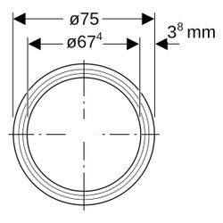 Geberit Silent-Pro Rohr mit Muffe Außendurchmesser 75mm, Länge 15cm, 393300141... GEBERIT-393300141 4025416450306 (Abb. 1)