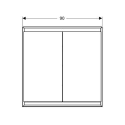 Geberit ONE Spiegelschrank mit ComfortLight, 2 Türen, UP-Montage, Höhe 90cm B 90cm, ... GEBERIT-505803001 4025410934956 (Abb. 1)